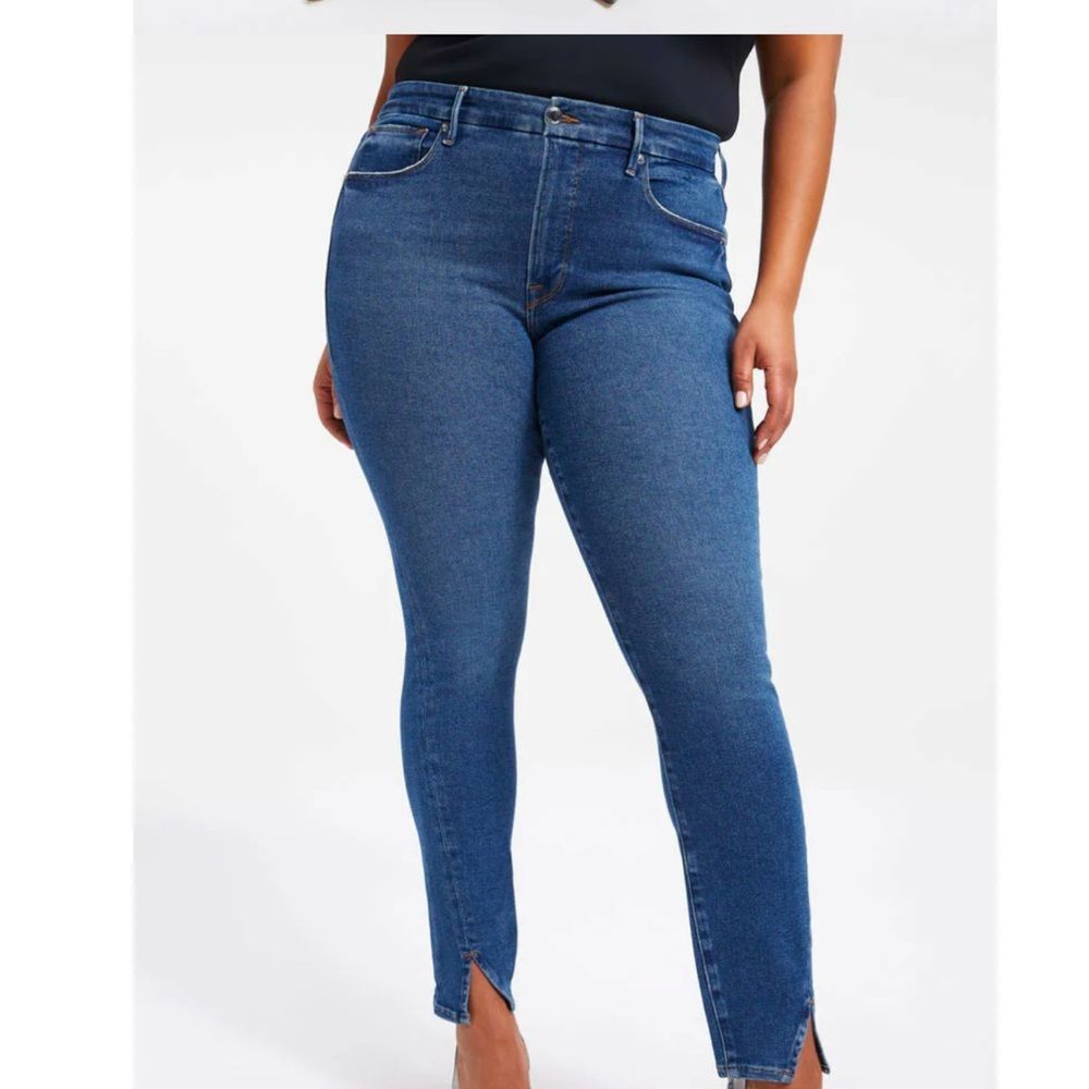 Good American Good Legs Twisted Slit Jeans Size 10